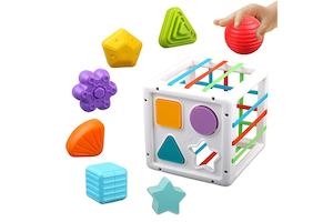 Baby: Baby Sensory Blocks Toy Shapes Sorter Toy Baby Montessori Toys Style 2
