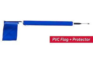 Accessories 1: Sideline Poles - Single (Rugby) (Pole - PVC Flag - Protector)