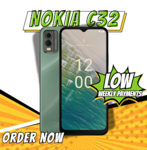 Other Android Phones: Nokia C32 4/64GB Dual Sim Android 13 Smart Phone Autumn Green
