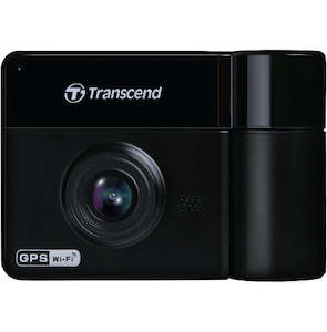 Security Cameras: Transcend DrivePro 550 Dash Cam with Dual Lens - Built-In Wi-Fi - 2.4" Screen - 1080P Video Recording - GPS/GLONASS Receiver - 64G Micro SD Card Included