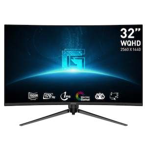 Gaming Monitors: MSI G32CQ5P 31.5" QHD 170Hz Curved Gaming Monitor