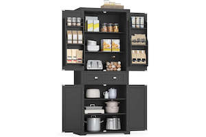 Cooking And Kitchen Appliance Brabantia: VASAGLE Freestanding Pantry Cabinet - Black