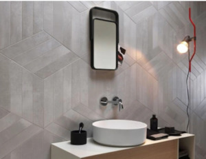 Bathroom Inspiration: Metaline Thorn Mosaics