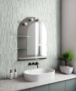 Wall Tiles: Astonished Ming Green Kit Kat Mosaic