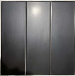 Wall Tiles: Urban Black Subway Wall Tile 10x30