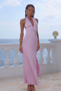 Size 6 8: RTL - Sylvie Plunge V-Neck Maxi Dress in Petal