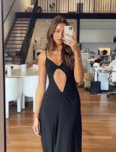 Size 12: One Mile - Sammy Maxi Dress in Black