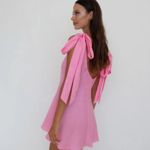 Mini Dresses: Caitlin Crisp - Mini Wilmer in Barbie Pink