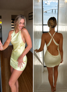 For Sale: Turquoise Lane The Label - The Andie Dress in Lemon MINI DRESS