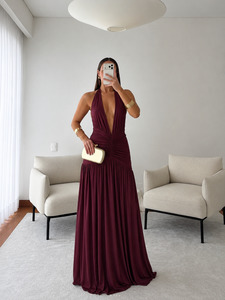 Babyboo - Melania Maxi Dress in Cherry Lacquer