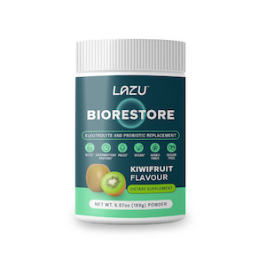 Frontpage: BIORESTORE - Electrolyte and Probiotic Replacement drink