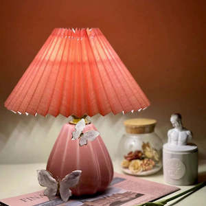 New Arrival: Celeste Classic Pleated Mulberry Fiber Paper Shade Lamp with Ceramic Base