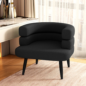 New Arrival: CuddleNook Sherpa Fabric Armchair/Lounge Chair - Black