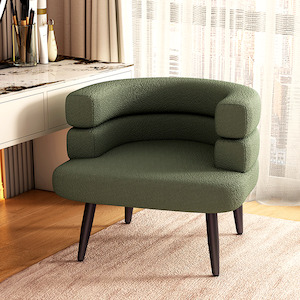 CuddleNook Sherpa Fabric Armchair/Lounge Chair - Forest Green