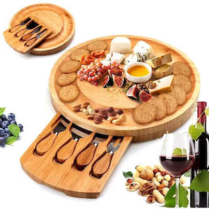 New Arrival: Toscana Bamboo Charcuterie Board with Knife Set - Natural