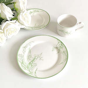 Lily of the Valley Dinner/Dessert Plate 20.5cm - Green