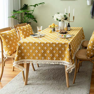 New Arrival: Hannah French Vintage Cushion with Inner 45*45cm - Mustard