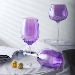 Drinkware: Linton Fancy Crystal Stemware Wine Glass 325ml - Violet