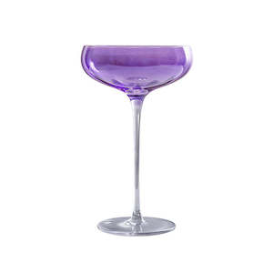 Linton Fancy Crystal Cocktail Coupe Glass 180ml - Violet