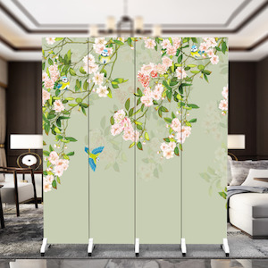 Hygge Haven Wooden Floral Room Divider - Spring