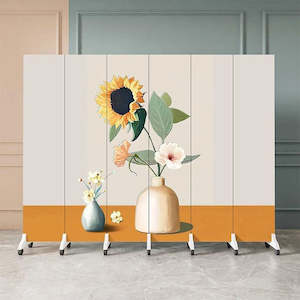 Verona Wooden Modern Art Oil Painting Room Divider - Ikebana