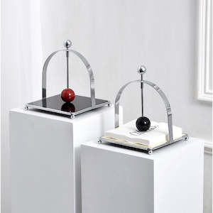 MOZA Metal and Acrylic Napkin Holder - Cream & Black