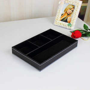 Cosmo PU Leather Storage Tray/Drawer Tray - Black
