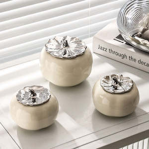 Storage: Catto Ceramic Persimmon Storage Jar with Lid- Small