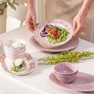 Maria French Vintage Embossed Small Bowl 12.5cm - Pink