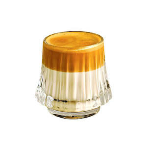 Oslo 2PCS Volcano Striped Stemless Glass Tumbler Set 160ml