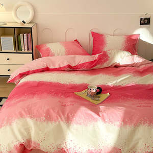 Tableware Set: Chiara 4PCS 100% Cotton Gradient Bedding Set - Pink Galaxy