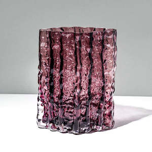 Vase: Aurora Nordic Glacier Ruby Red Glass Vase 20.5cm