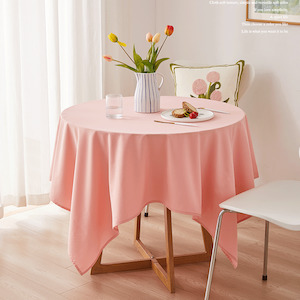 Tablecloth: Claudia 100% Cotton Square/Rectangle Waterproof Tablecloth - Blush Pink