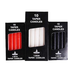 Candle Candleholder: Loopy 10PCS Classic Paraffin Pole Candle - White
