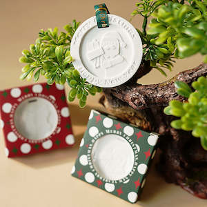 Candle Candleholder: Luna Handmade Christmas Scented Plaster