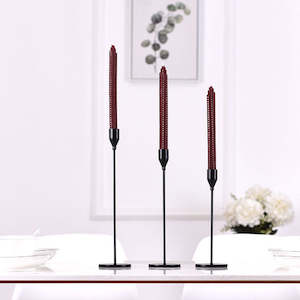 Amalfi 3PCS European Candle Holder Set - Black