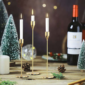 Amalfi 3PCS European Candle Holder Set - Gold