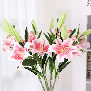 Jototo Silk Artificial Lily 88cm - Pink
