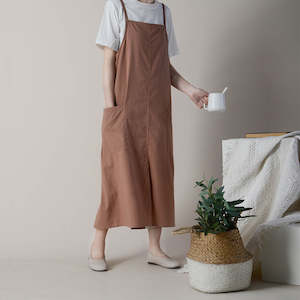 Marie Roy Cotton Waterproof Apron With 2 Pockets - Brick