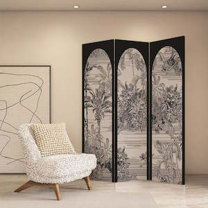 Hygge Haven Modern French Wooden Art Canvas Room Divider