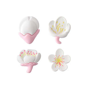 Nudee 4PCS Sakura Fridge Magnet Set - White