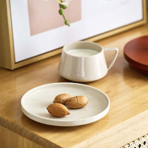 Georgia J Kaden Porcelain Coffee Cup and Saucer 250ml - Beige