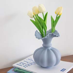 Georgia J: Georgia J Northern Europe Pumpkin Vase - Blue