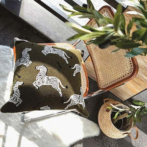 Miro Sherpa Cushion Cover 45x45cm - Zebra