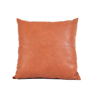 Cushion: Henrys Faux Leather Cushion with Inner 45*45cm - Orange