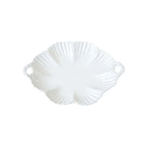 Georgia J Milano Vintage Scalloped Floral Tray 32cm - Ivory