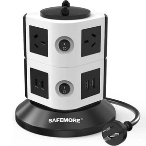 Products: SAFEMORE VPS Origin 2 Level Power Stacker Power Board Station 6 Outlet + 2 x ‎USB-A & 2 x ‎TYPE-C Ports, Panda Colour