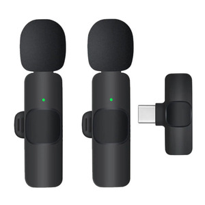 Products: Professional Dual Lavalier Wireless Microphone Mic Tie Buttonhole For iPhone 15 16 17 & Android, USB-C Receiver