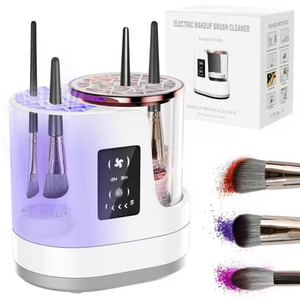 Beauty & Personal Care: iLead Portable 3 in 1 Electric Makeup Brush Cleaner with Brush USB Dryer Stand