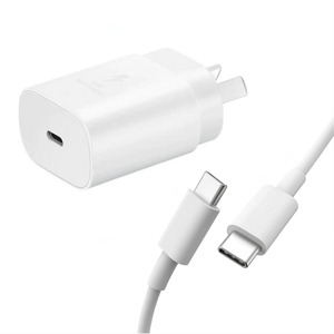 Charing Cable: iLead 25W PD Super Fast Charger Wall Adapter with USB-C to USB-C Charging Cable